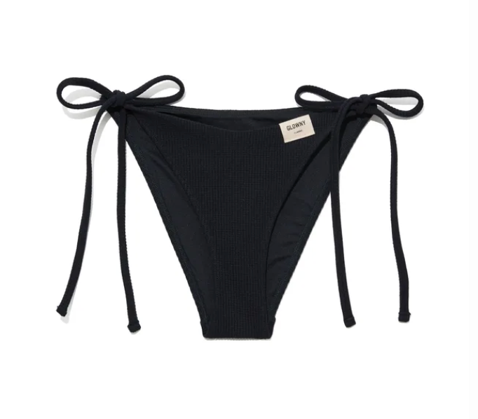 GLOWNY G waffle bikini bottom navy