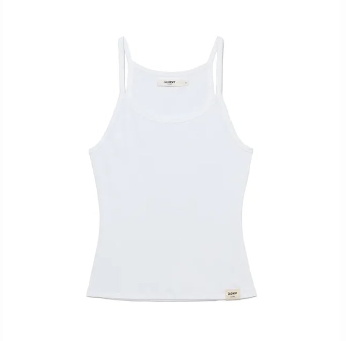 GLOWNY G fine strap camisole white