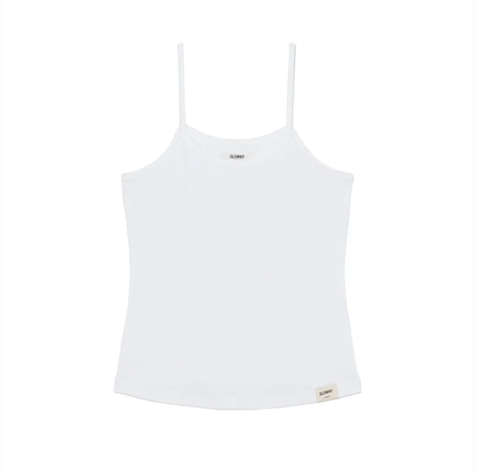 GLOWNY G fine rib camisole white