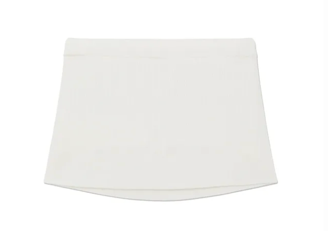 GLOWNY G knit rest skirt white