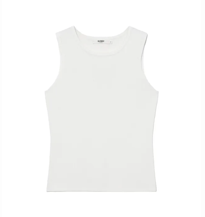 GLOWNY G rest knit sleeveless white
