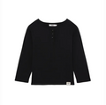GLOWNY 3 4 button fly knit tee black