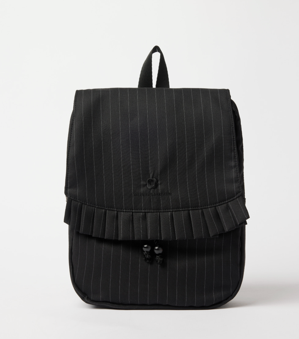 SUMUMBONUM Stripe pleats backpack black