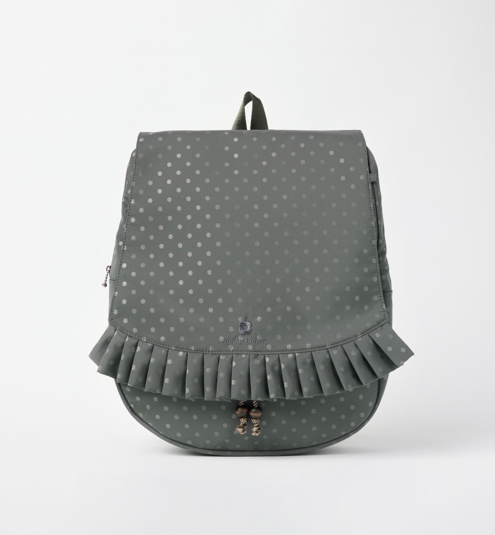 SUMUMBONUM Dot pleats backpack large warm gray