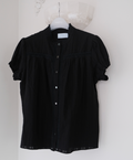 THEFEU Lace frill half blouse black