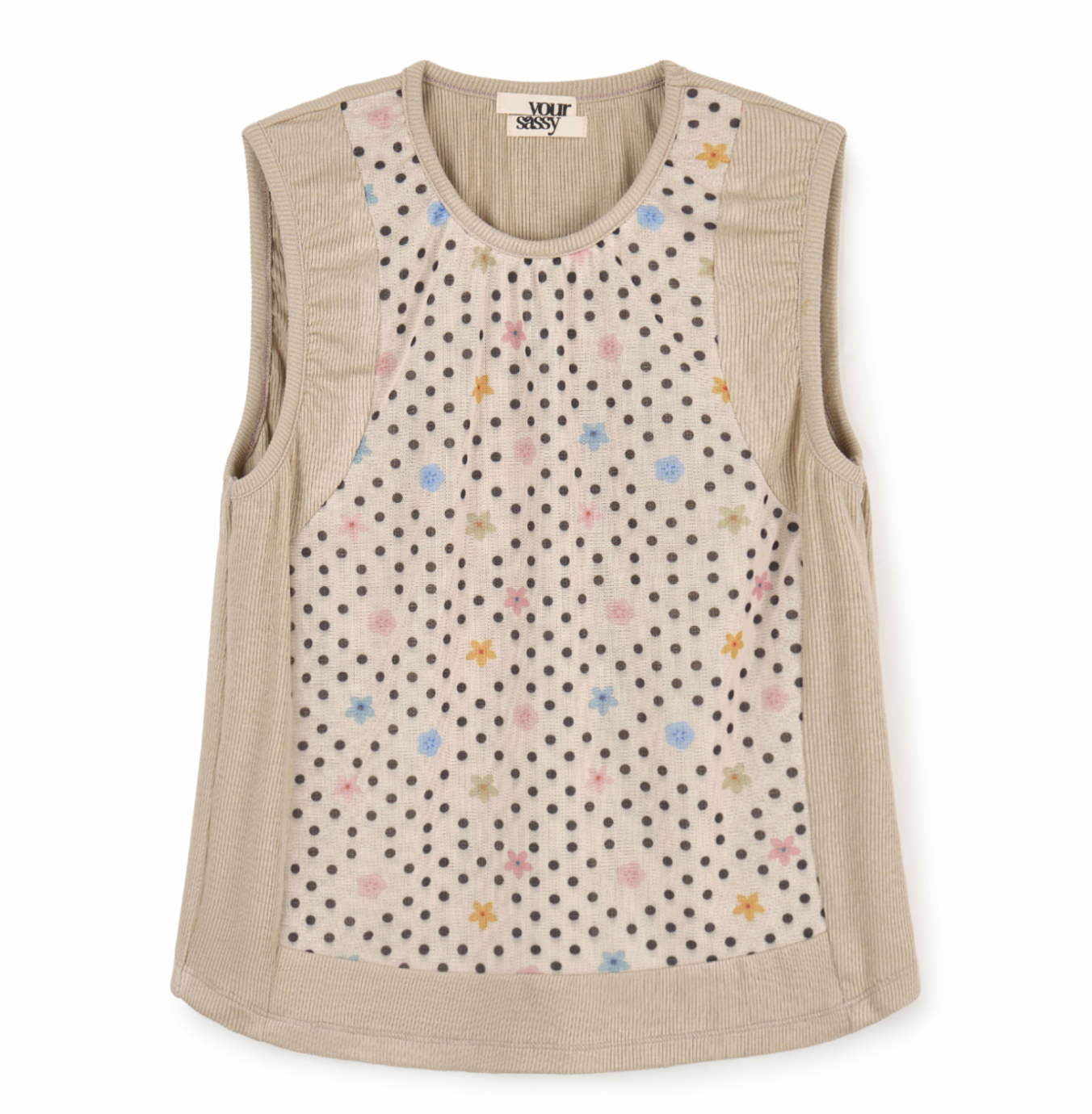 YOUR SASSY Garden sleeveless beige