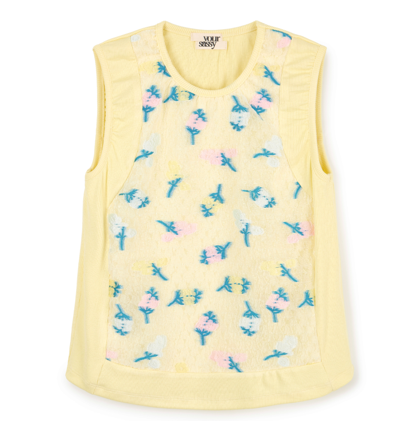 YOUR SASSY Garden sleeveless lemon