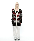 [KIMOUI] HEART GRAPHIC KINT CARDIGAN (RED)