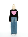 [KIMOUI] HEART CROP CARDIGAN (BLACK)