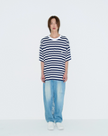 [KIMOUI] STRIPE LOGO T-SHIRT