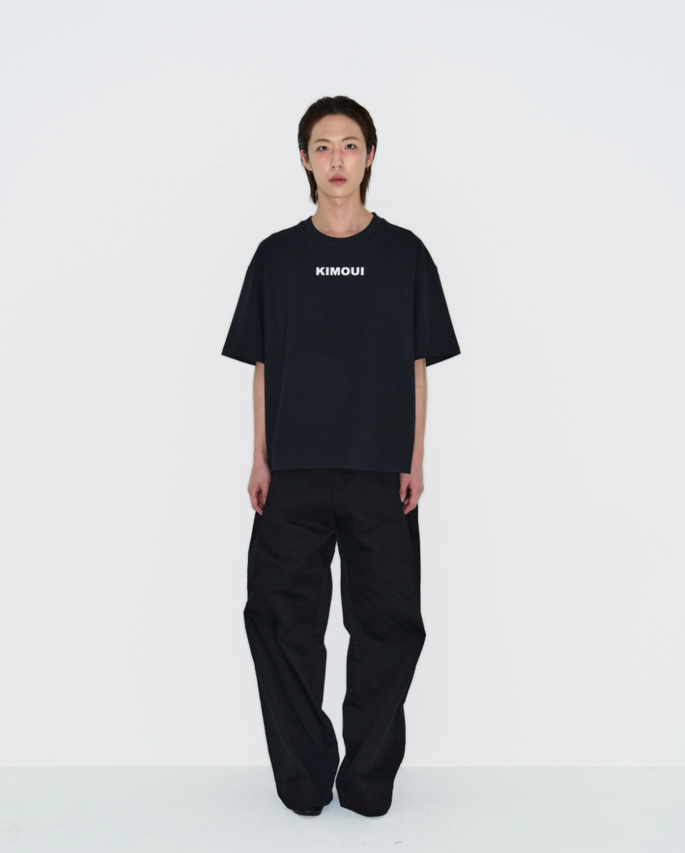 [KIMOUI] LOGO PRINTING T-SHIRT (BLACK)
