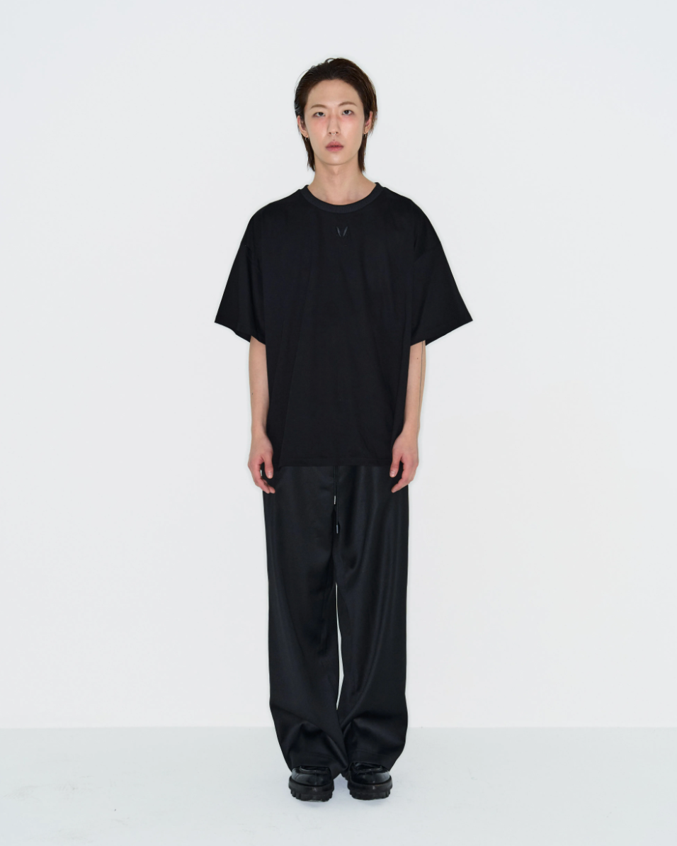 [KIMOUI] LOGO EMBROIDERY T-SHIRTS