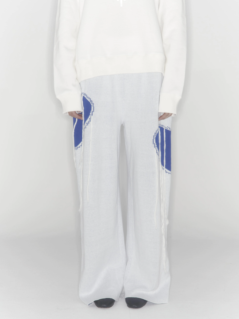 [KIMOUI] HEART KNIT PANTS (WHITE)