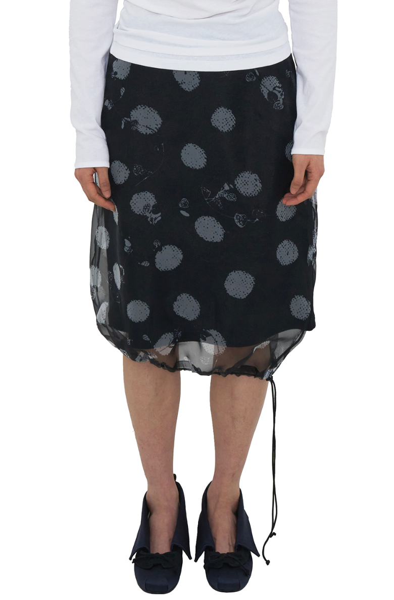 ODLY WORKSHOP Print mesh skirt void