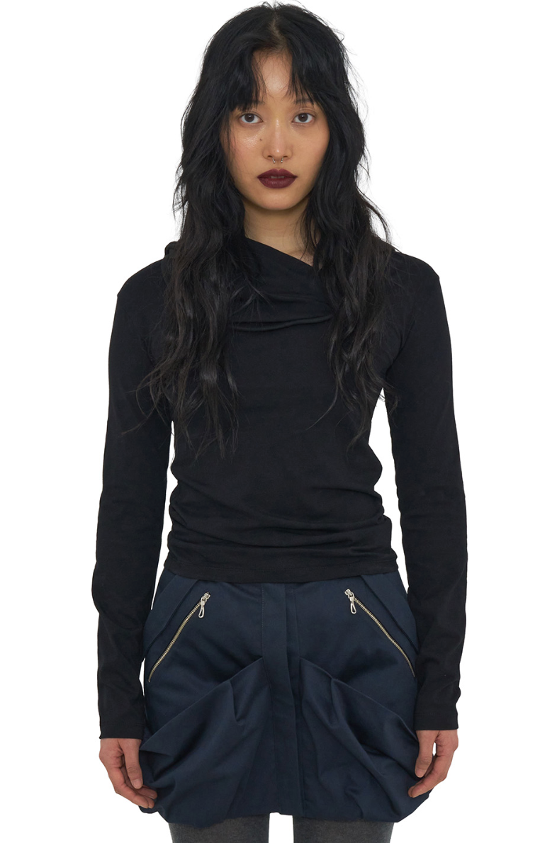 ODLY WORKSHOP Draped hoodie void