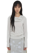 ODLYWORKSHOP Draped hoodie pale