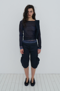 ODLYWORKSHOP Layered mesh long sleeve tee dense