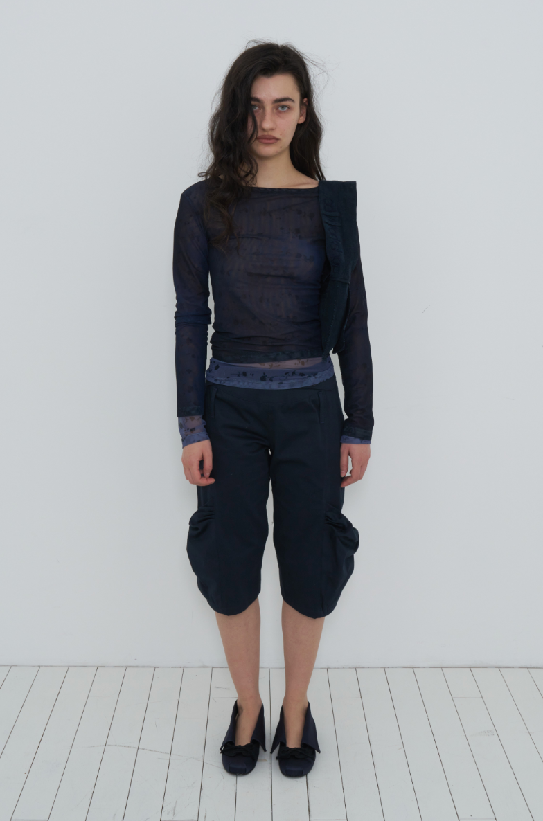 ODLYWORKSHOP Layered mesh long sleeve tee dense