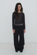 ODLYWORKSHOP Layered mesh long sleeve tee void