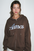 AMES WORLDWIDE Standard logo hoodie zip up