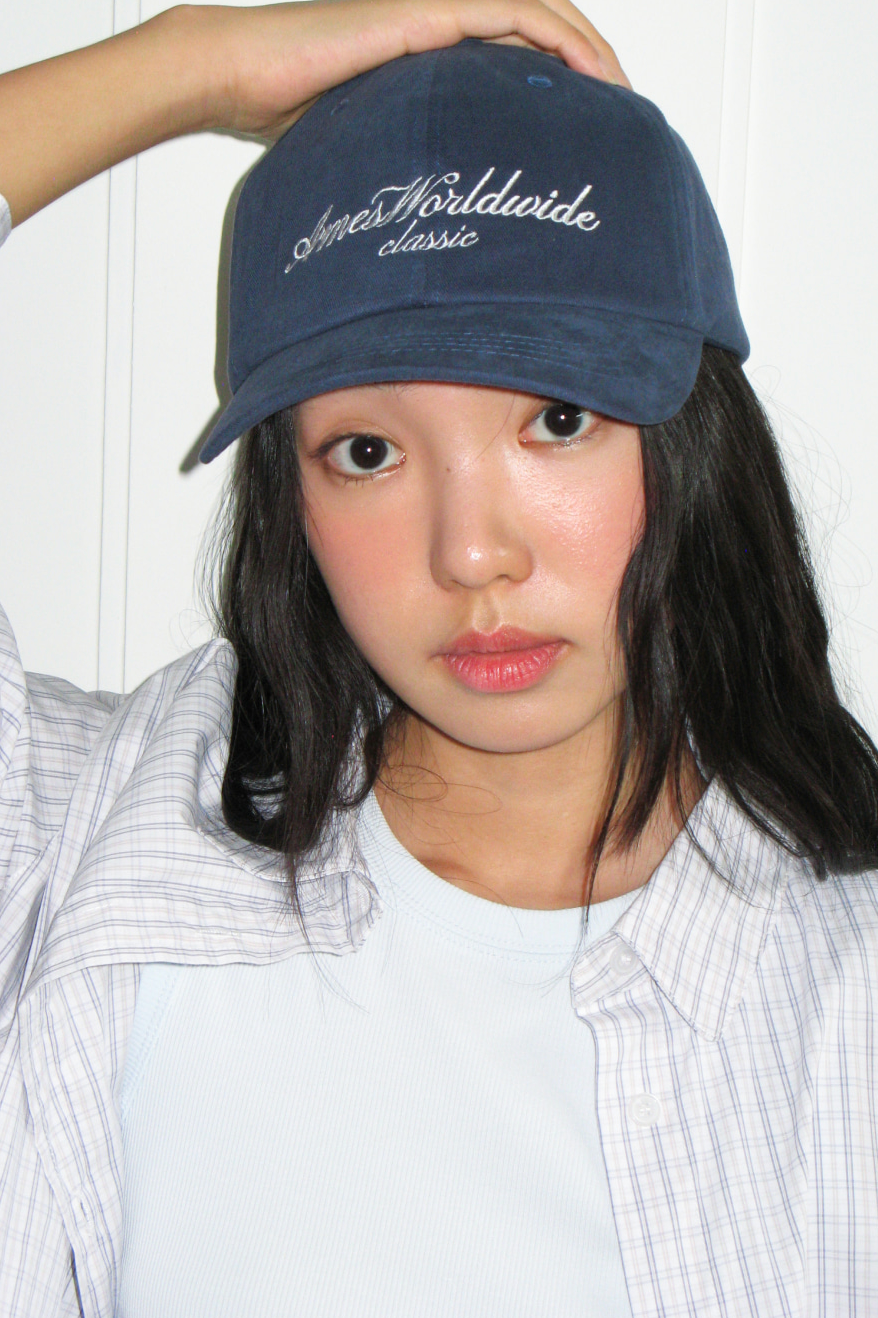 AMES WORLDWIDE Classic logo ball cap navy