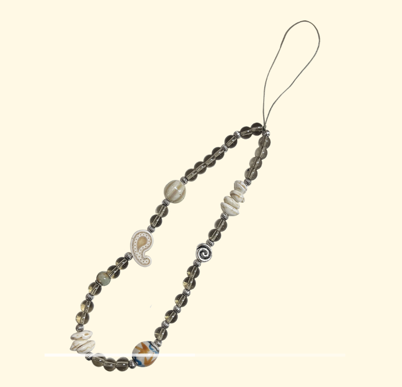 SUMMERDREAMER Brown ethnic stone strap