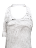 VADEFY Dirty washed layered halter neck white