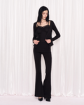 WHISFAIRY Reve lace cardigan set black