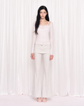 WHISFAIRY Reve lace cardigan set lavender