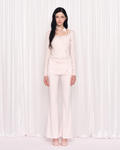 WHISFAIRY Reve lace cardigan set pink
