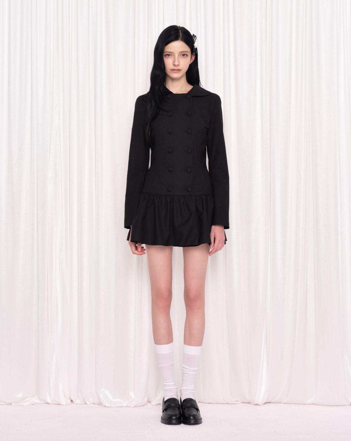 WHISFAIRY Dolly double jacket dress black