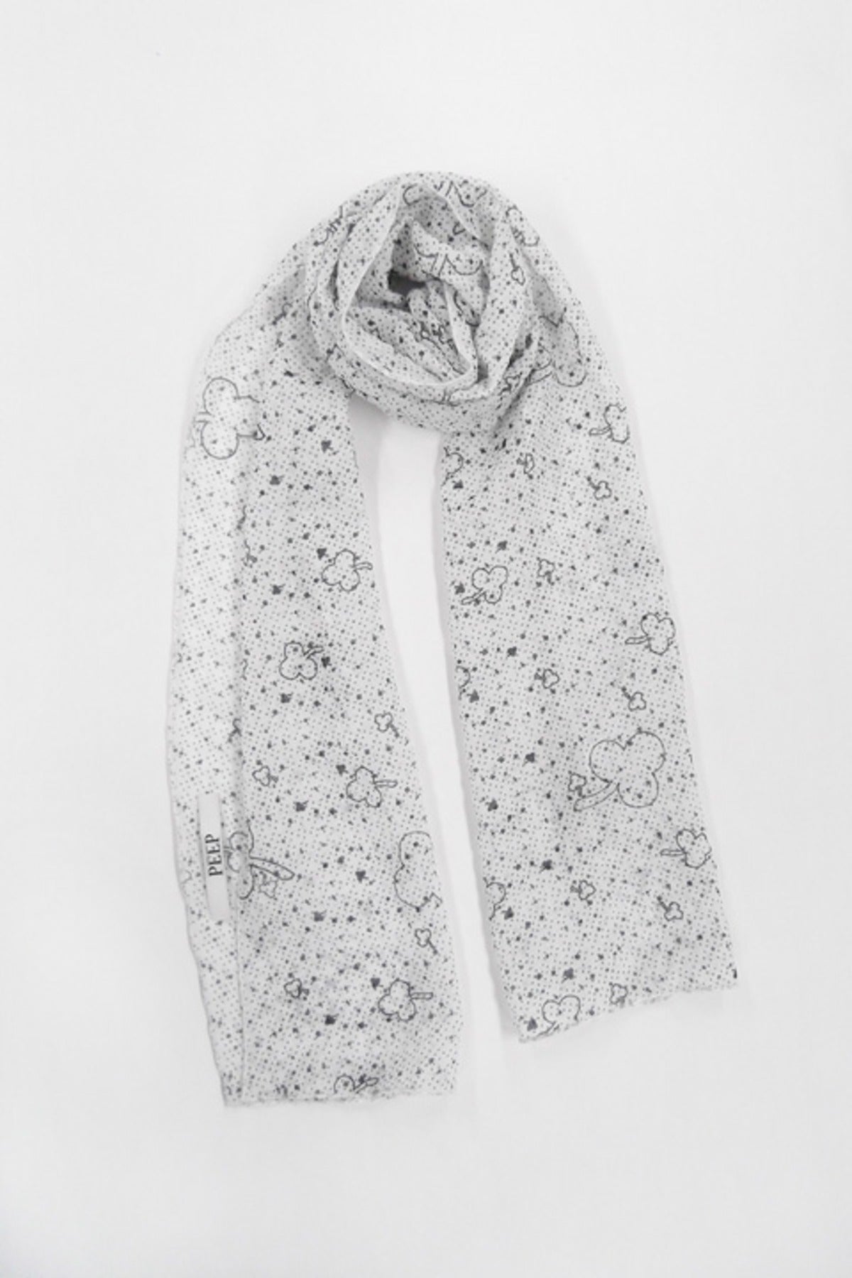 peep-ss-26-clover-dot-scarf-white-white-s