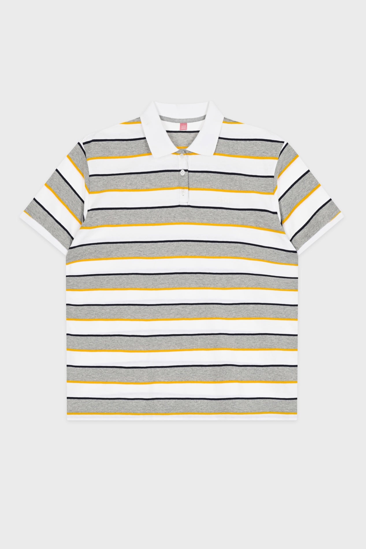 sinoon-ss-25-bold-stripe-half-sleeve-pk-shirt-grey-grey-s