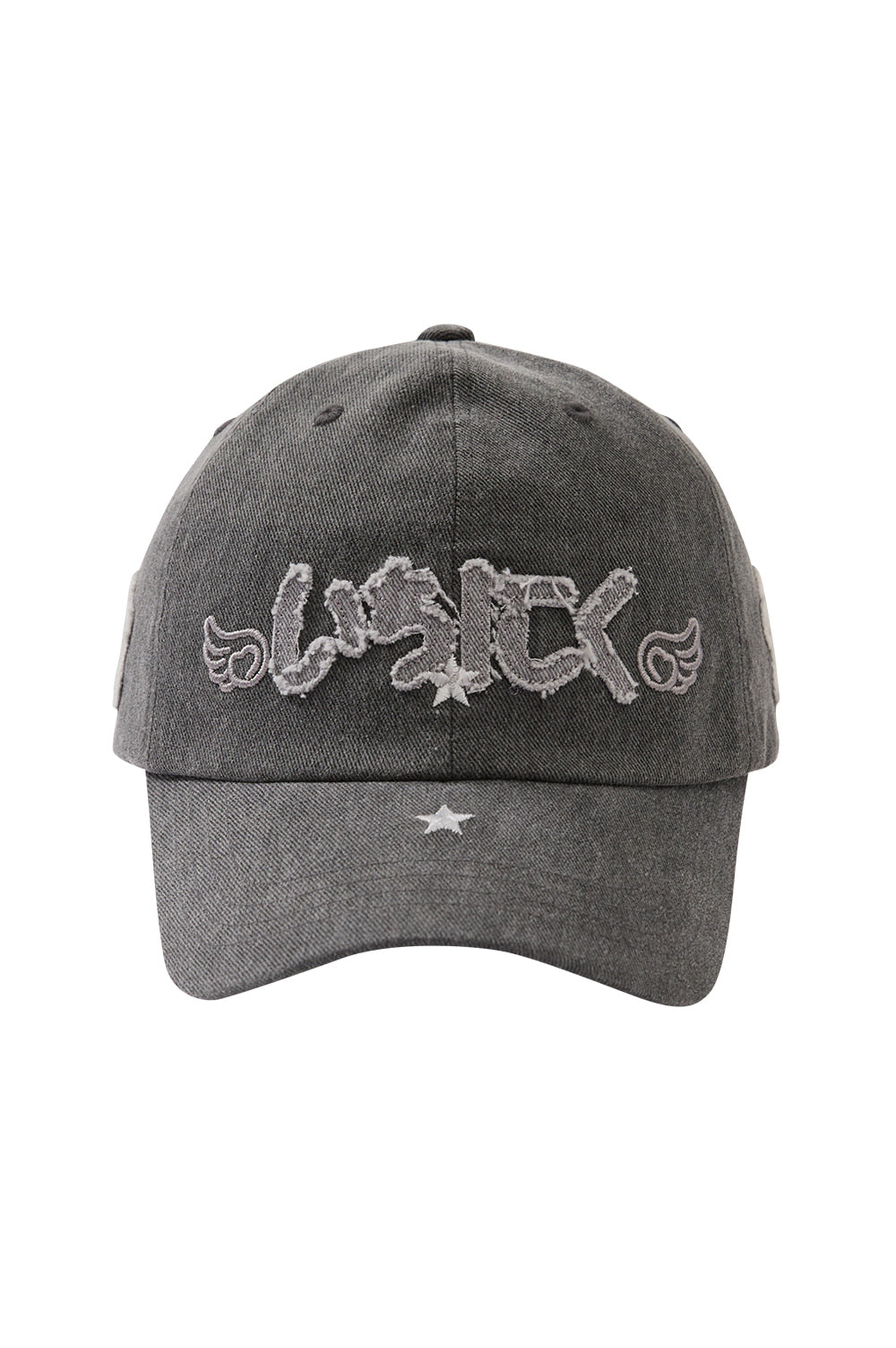 illigo-ss-25-angel-applique-ball-cap-charcoal