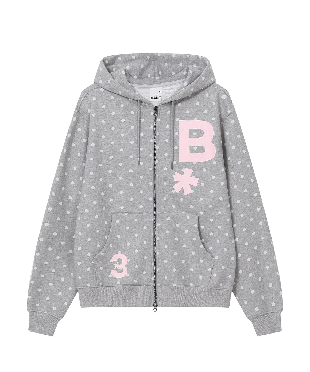 bauf-fw-26-b-logo-zip-up-hoodie-dot-gray-black-s