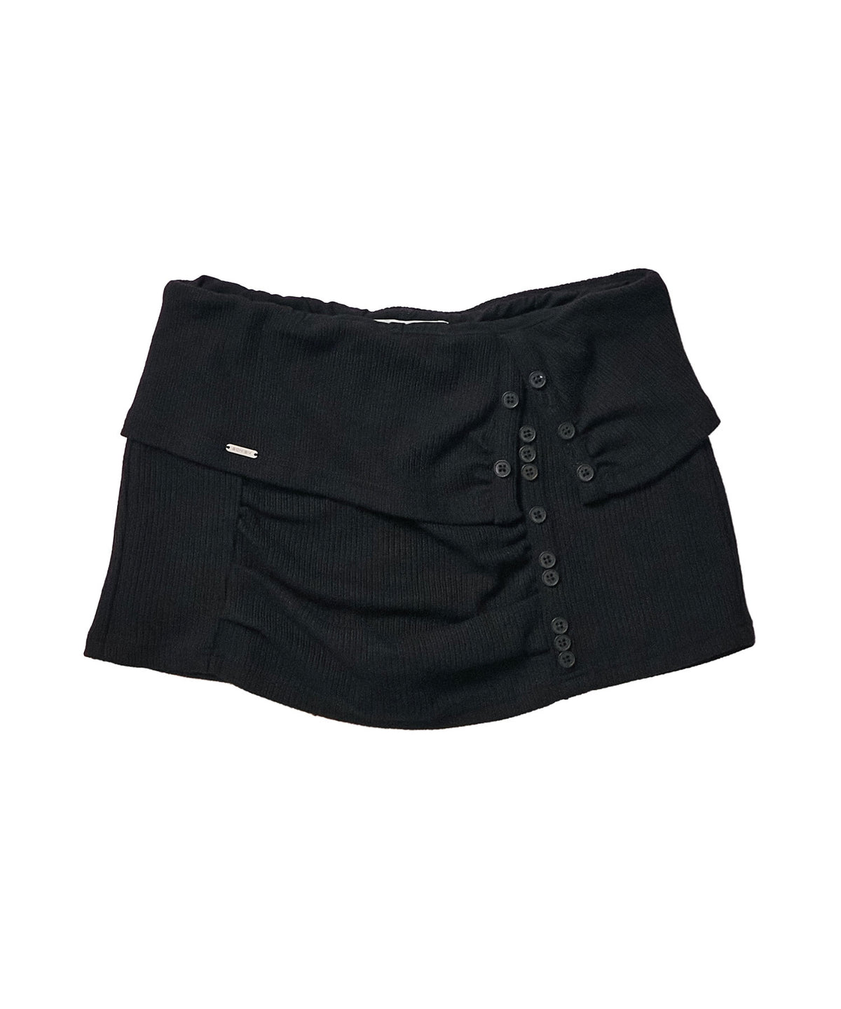 schism-inducing-fw-26-elodie-button-shirring-skirt-black-black-s