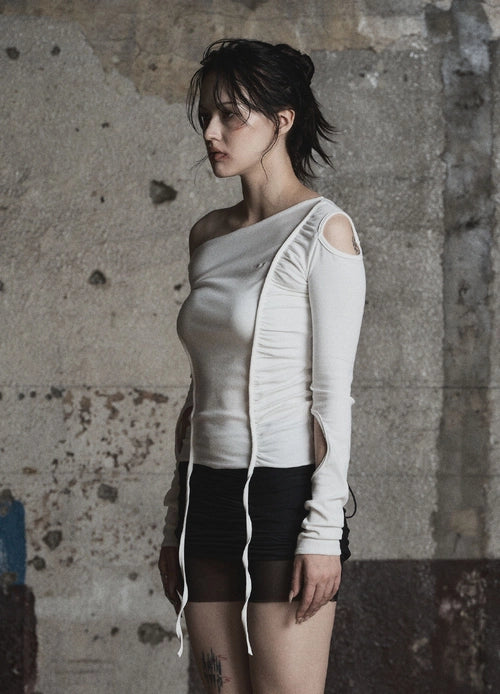 piarche-fw-25-shirring-hole-t-white-white-s