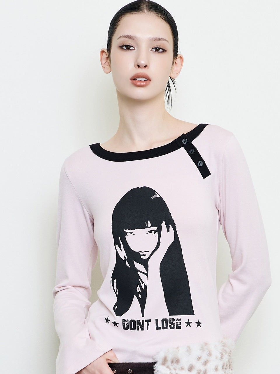 luv-is-true-fw-25-ev-button-long-sleeve-tee-pink-pink-s