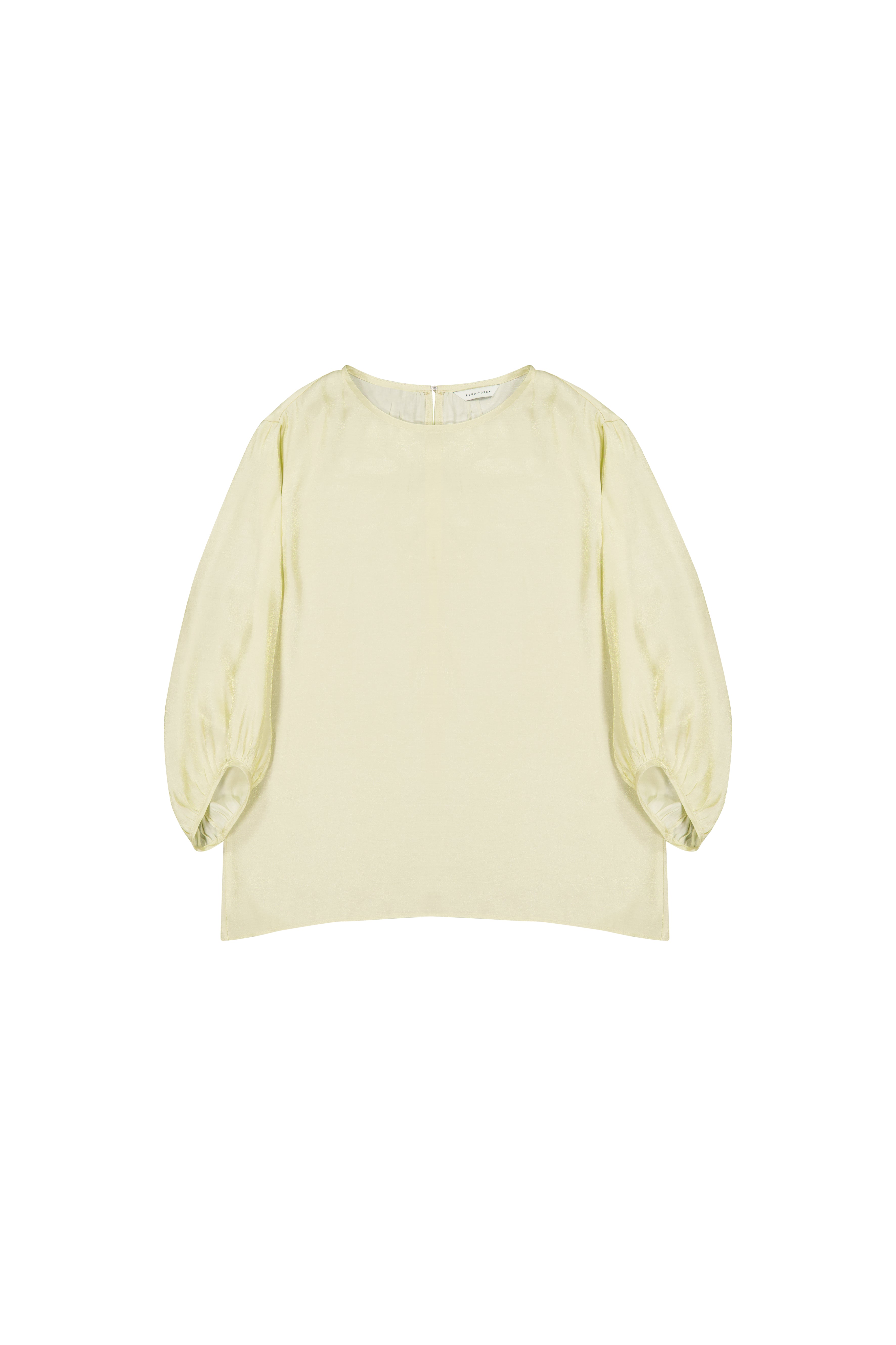 pokofosca-ss-25-pearl-ruched-blouse-(lemon)