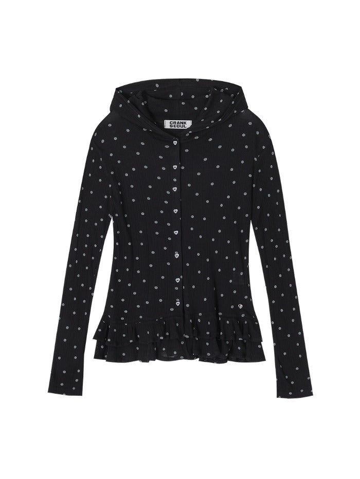 crank-ss-25-dot-frill-sheer-hood-cardigan_black