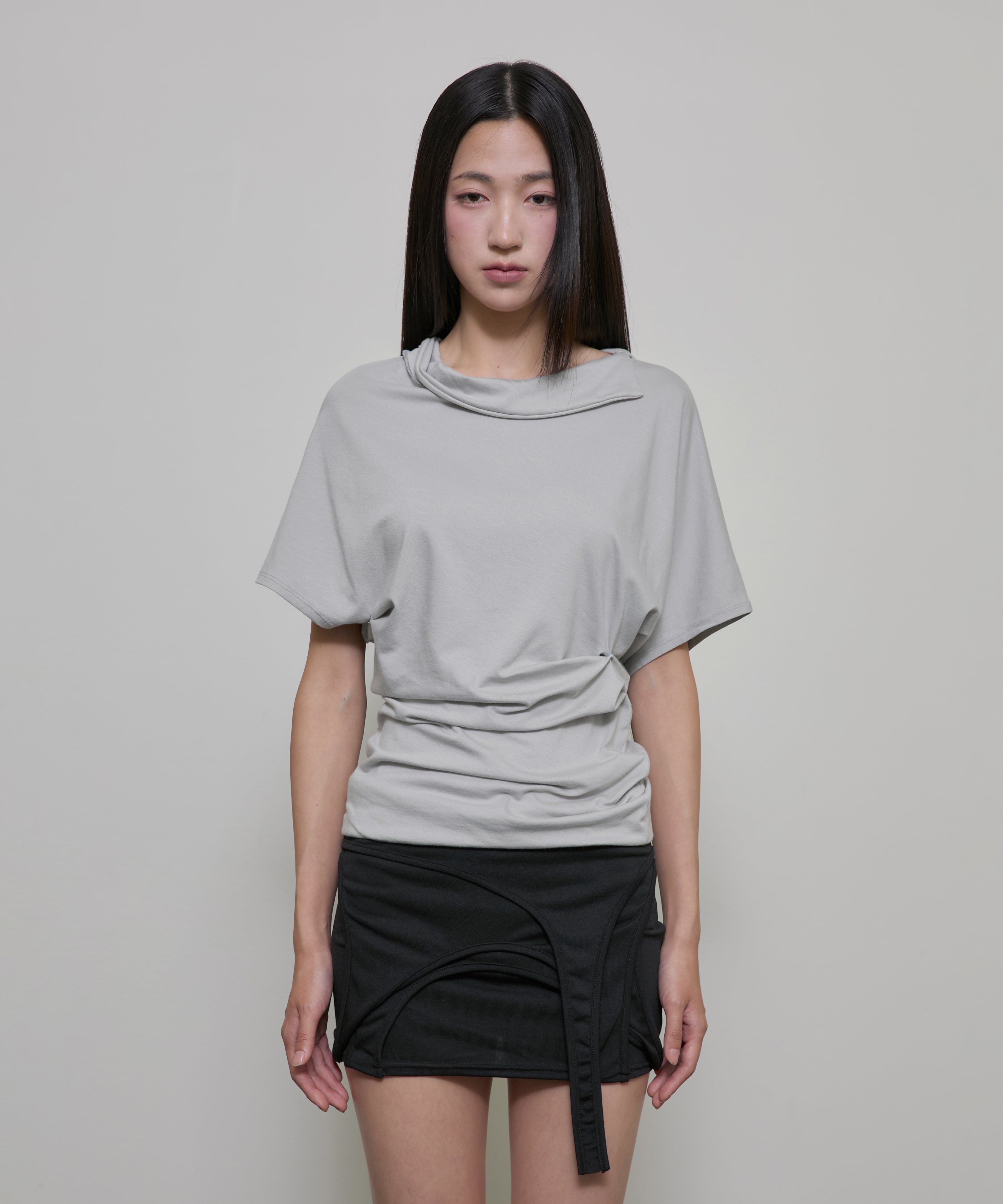 FLARE UP トップス FLAREUP Oversized asymmetrical t shirt fl 177 gray – SellerWork
