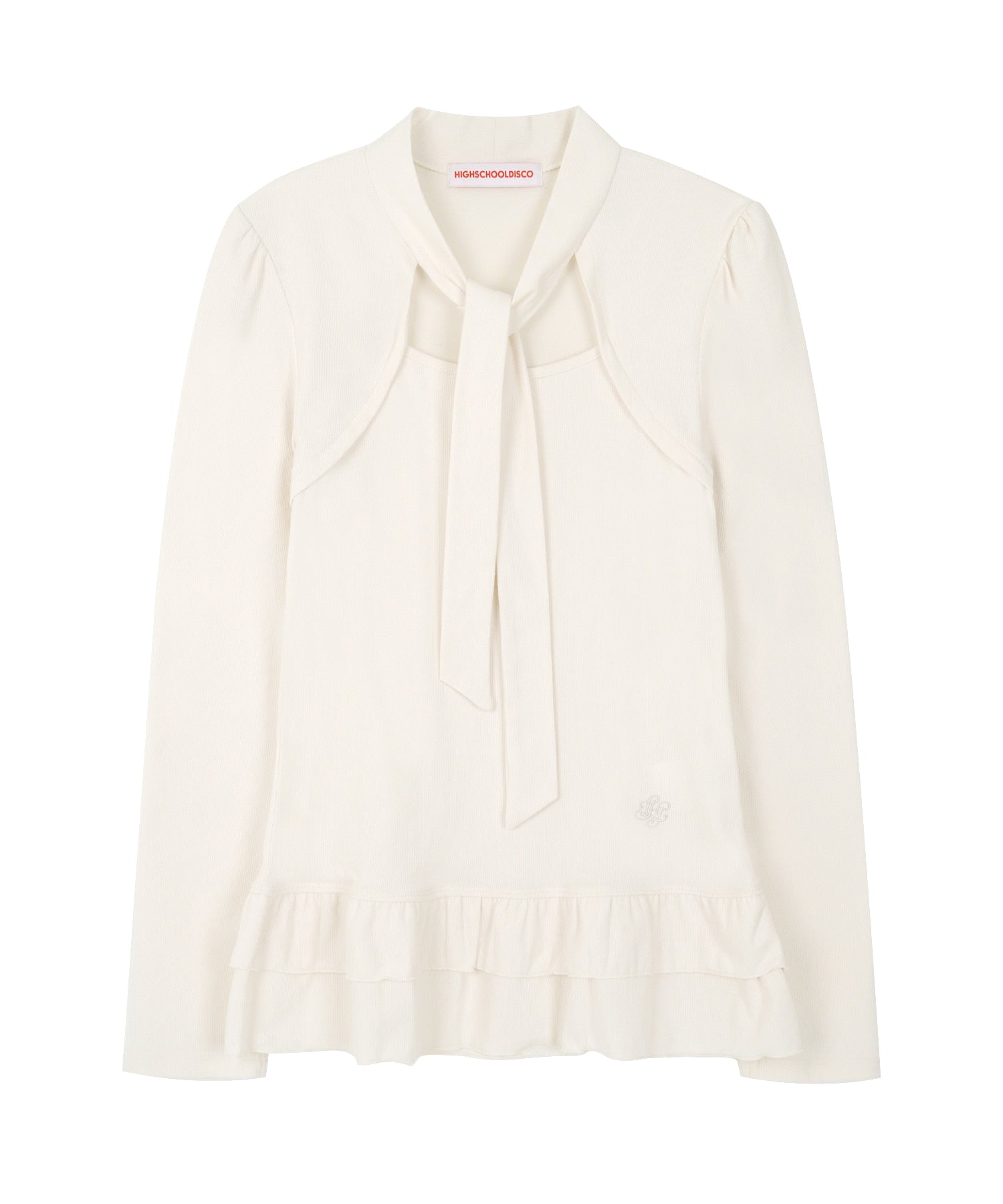 high-school-disco-fw-25-muffler-bolero-frill-long-sleeve-ivory-s