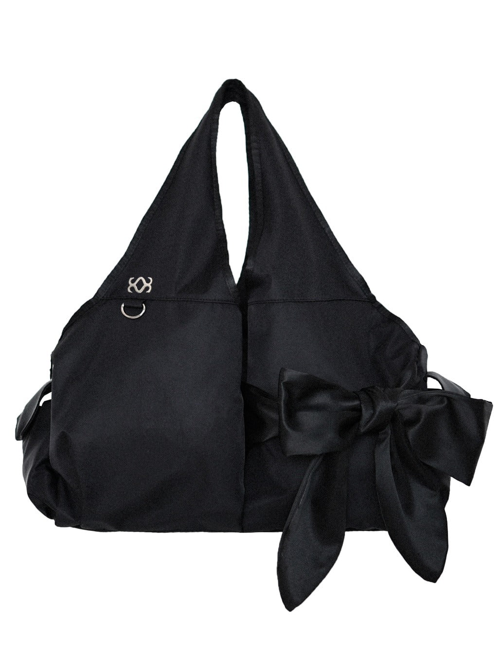siweol107-ss-26-nylon-bow-shoulder-bag-black-black-s