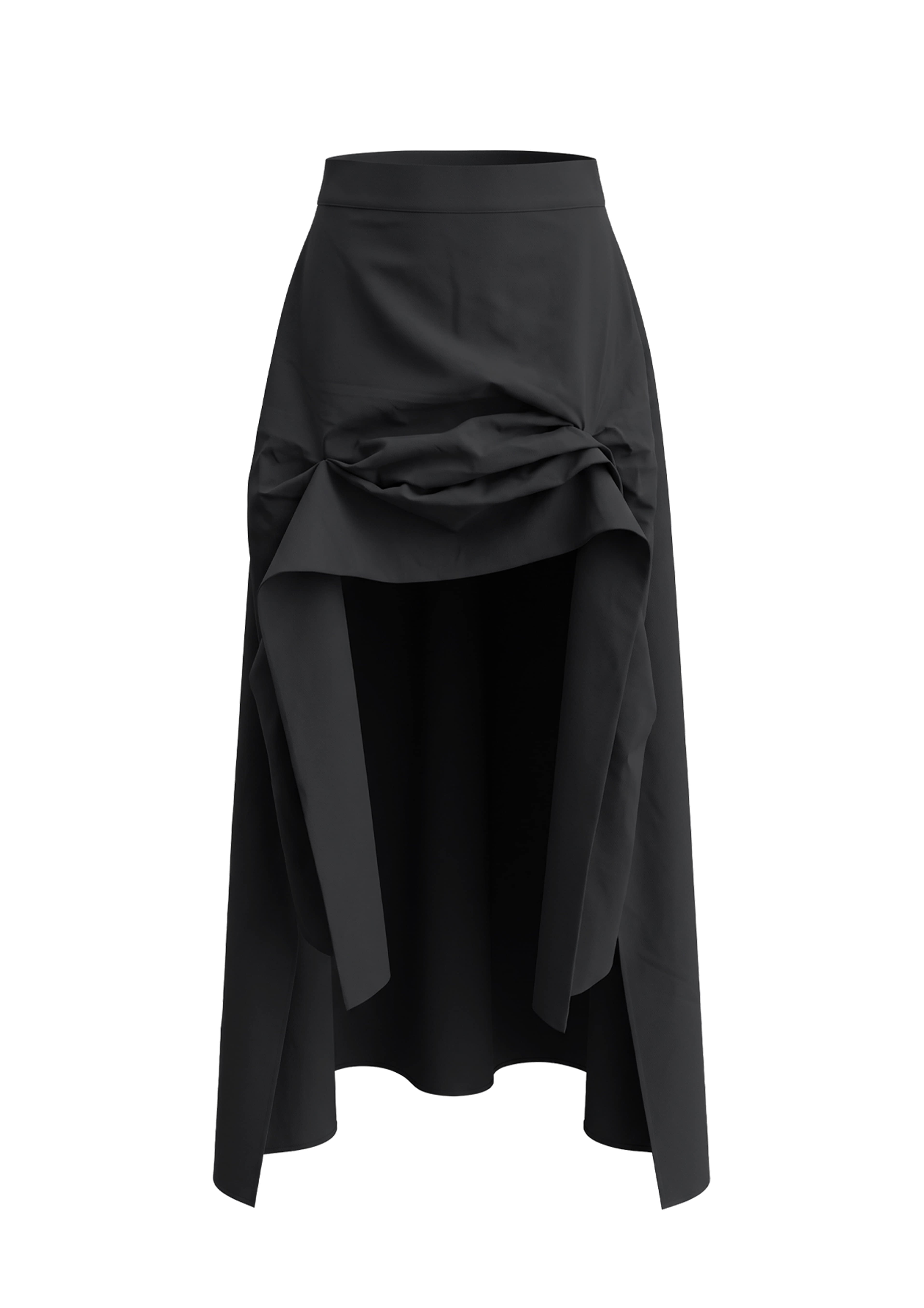 jungdo-ss-26-mullet-tuck-skirt-black-black-s