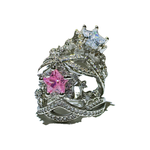 3amgang-seasonless-big-star-crown-ring-2color