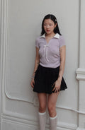 popsiz-ss-25-side-ruched-tshirt-with-ribbon-collar-lavender-white-larvender-white-s