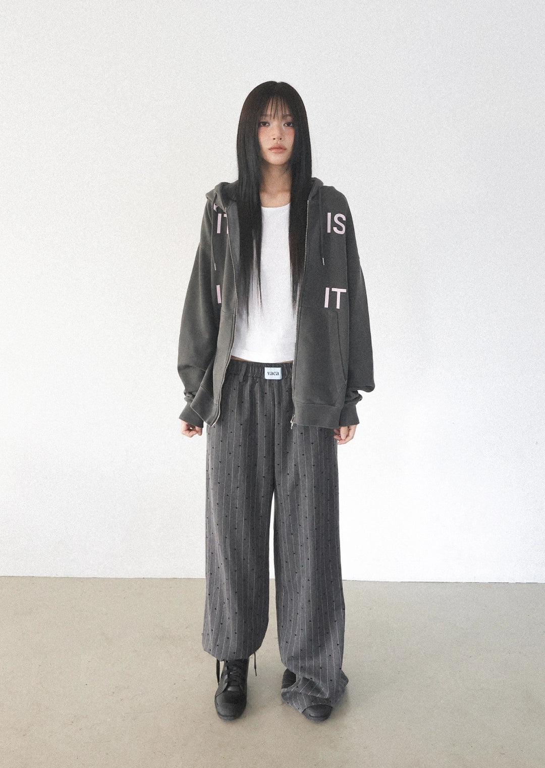 vaca-fw-25-charcoal-heart-stripe-sweat-pants-charcoal-s