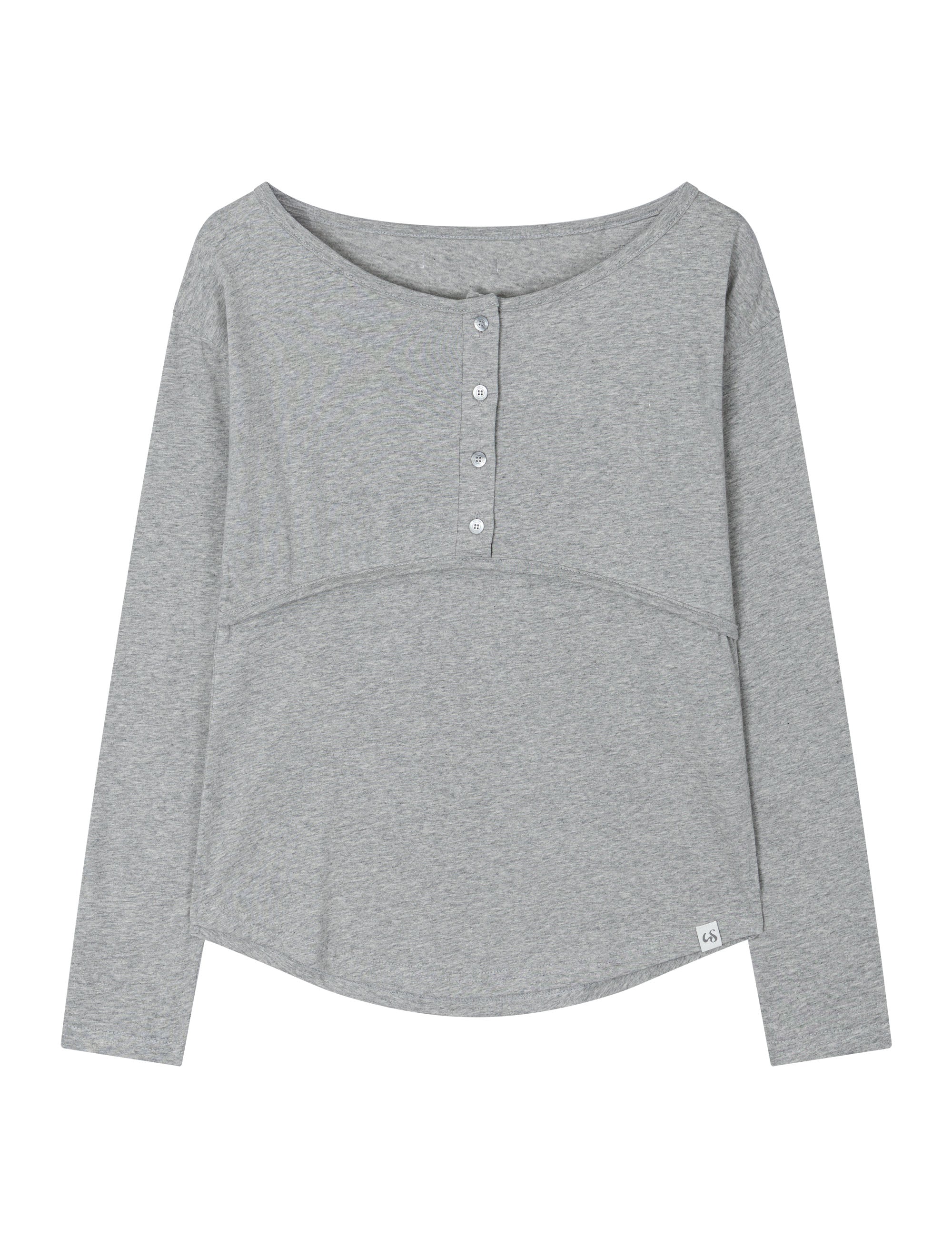 uglyshadow-fw-26-placket-ribbed-t-shirt-grey-gray-s