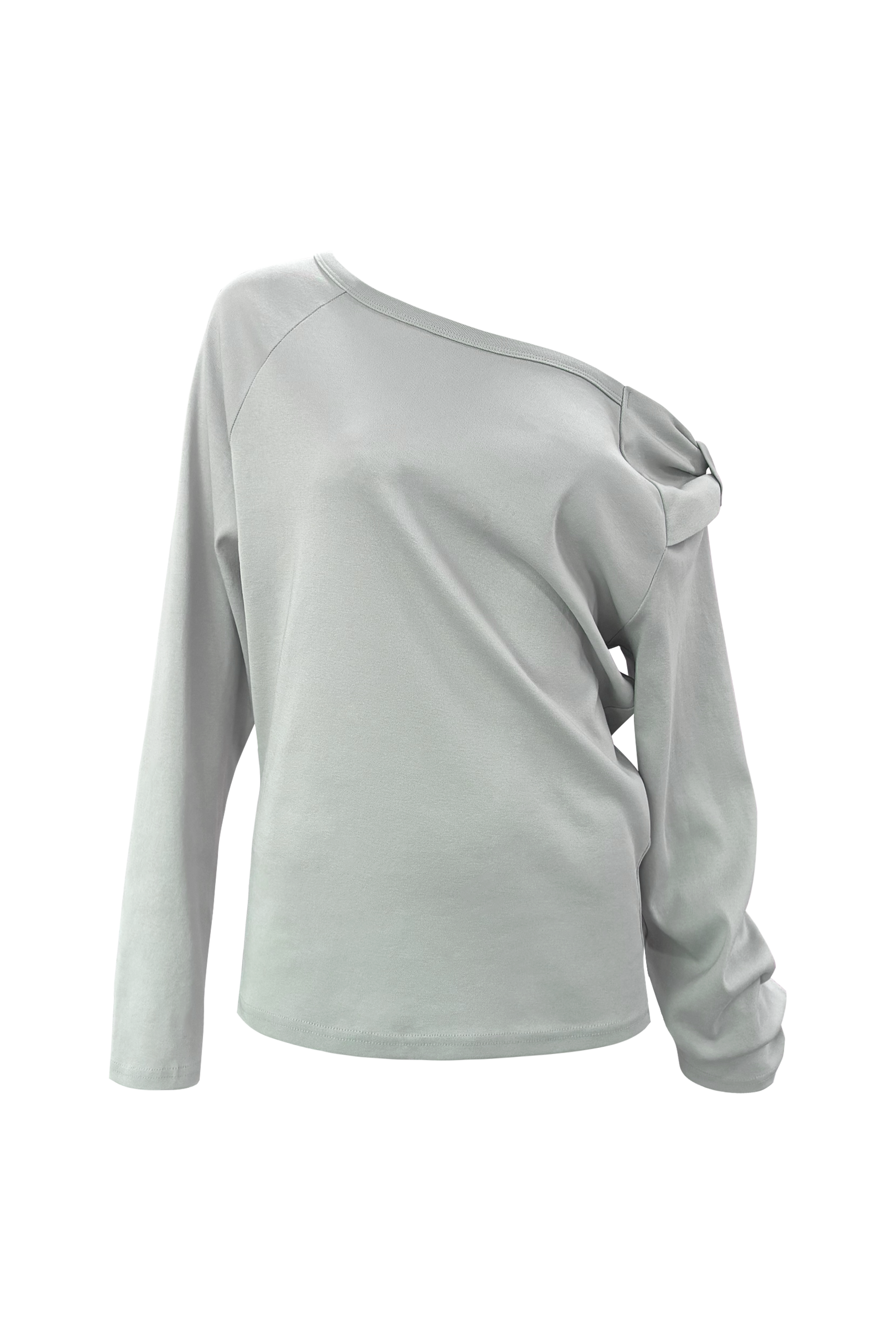 chemehc-ss-26-bow-one-shoulder-long-sleeve-light-gray-light-gray-s