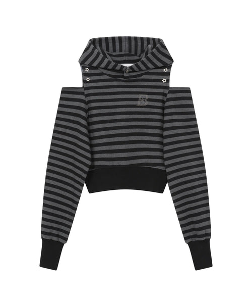 bauf-ss-25-stripe-cutout-offshoulder-crop-hoodie-(black)